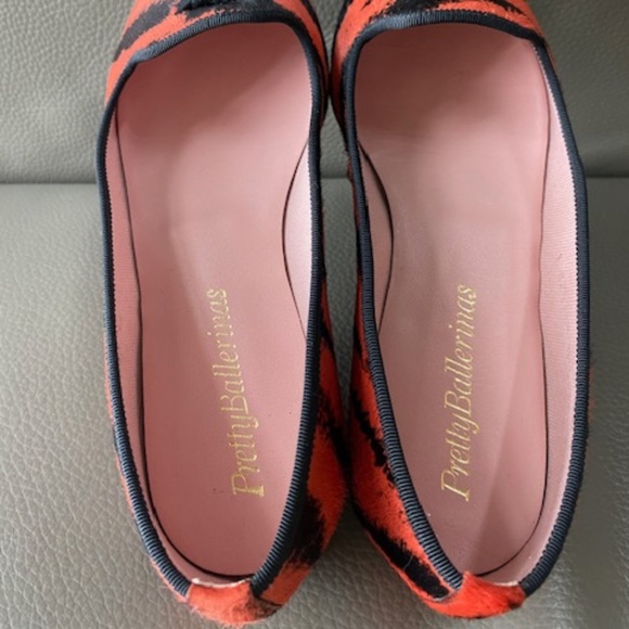 Pretty Ballerinas sz EU 36/US 5.5-6 rust orange black zebra pony - Picture 10 of 16